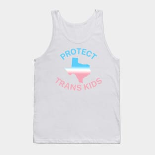 Protect Trans Kids Texas - Transgender Flag - Protect Transgender Children - Curved Design Tank Top